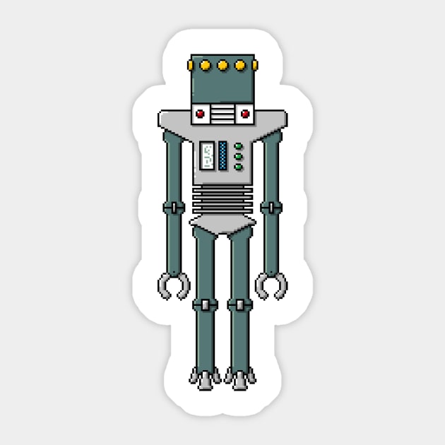 Pixel Robot 186 Sticker by Vampireslug